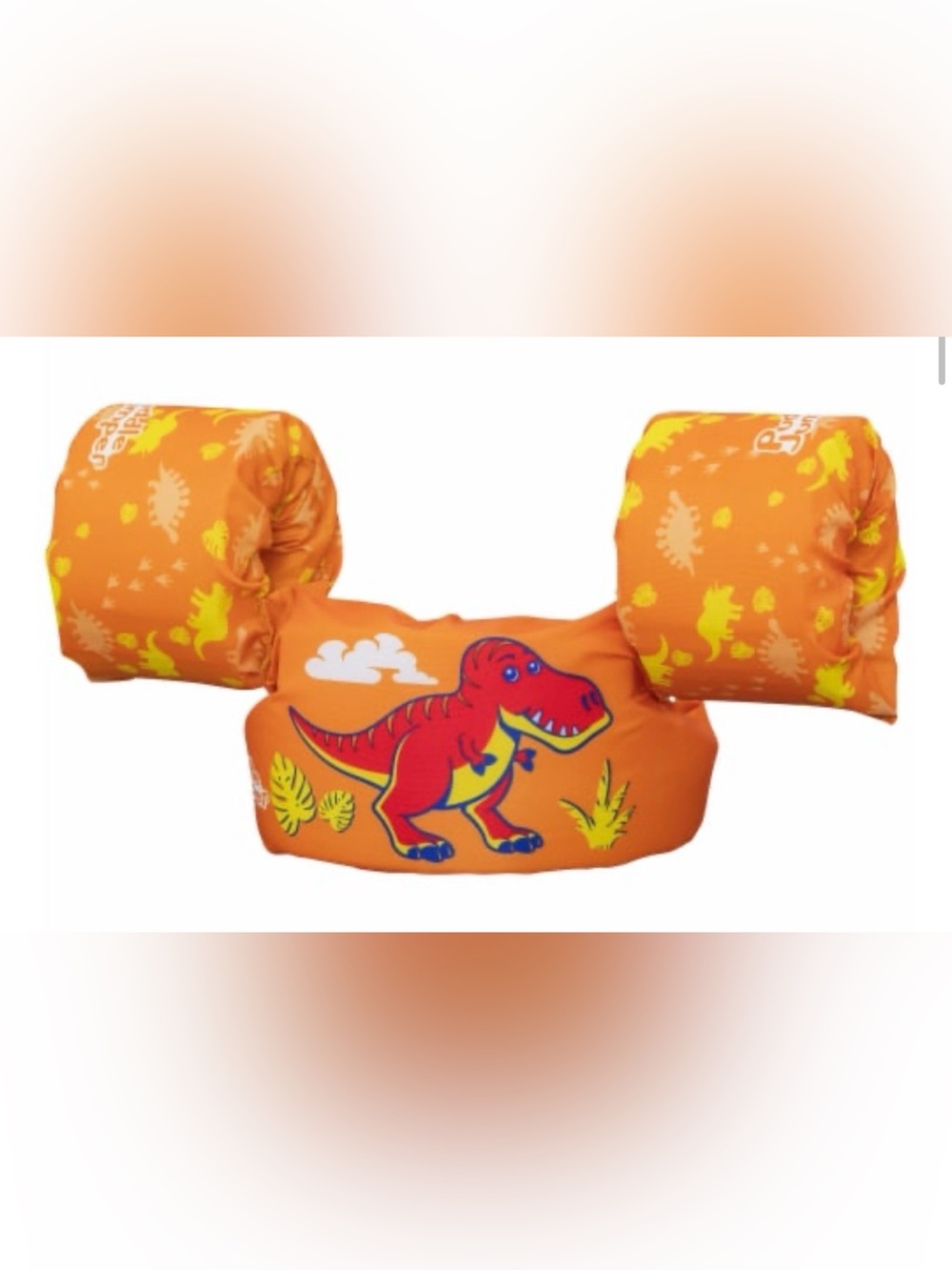 NWT Puddle Jumper Child Swim Vest Orange Dinosaur